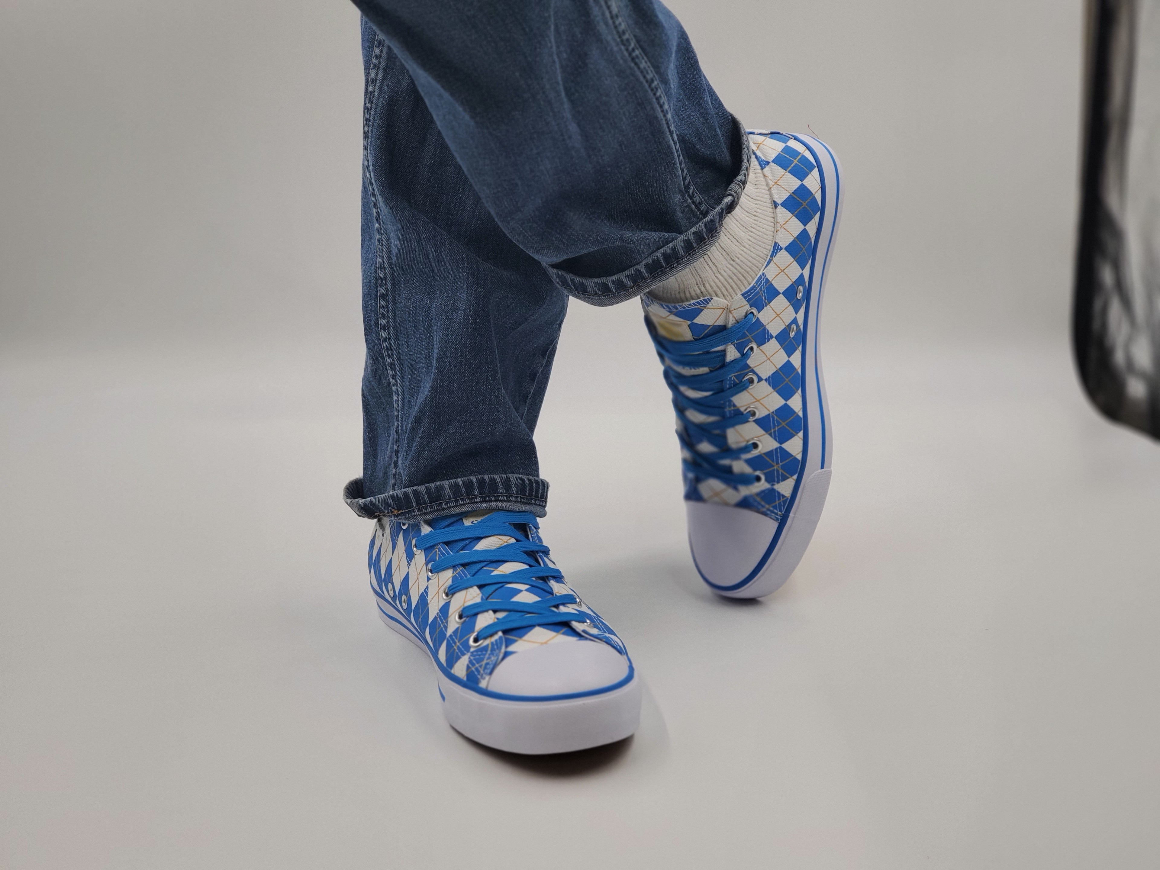 'Argyle' Canvas sneakers